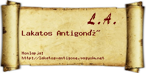 Lakatos Antigoné névjegykártya